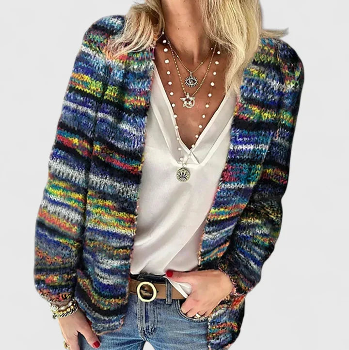 Women's Knit Cardigan for Relaxed Everyday Wear in Blue