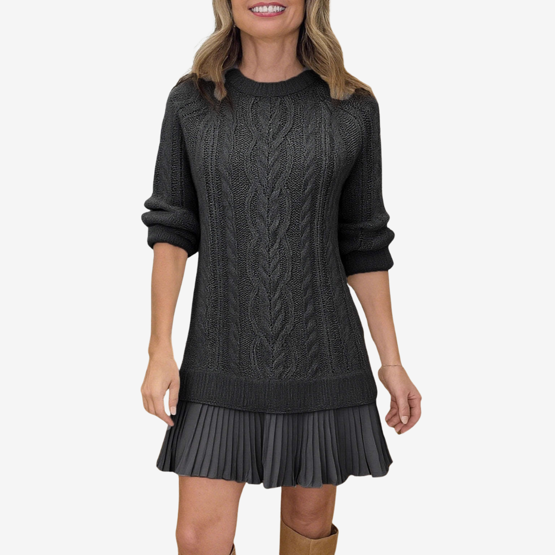 Women's Knit Dress for Holiday Parties in Black