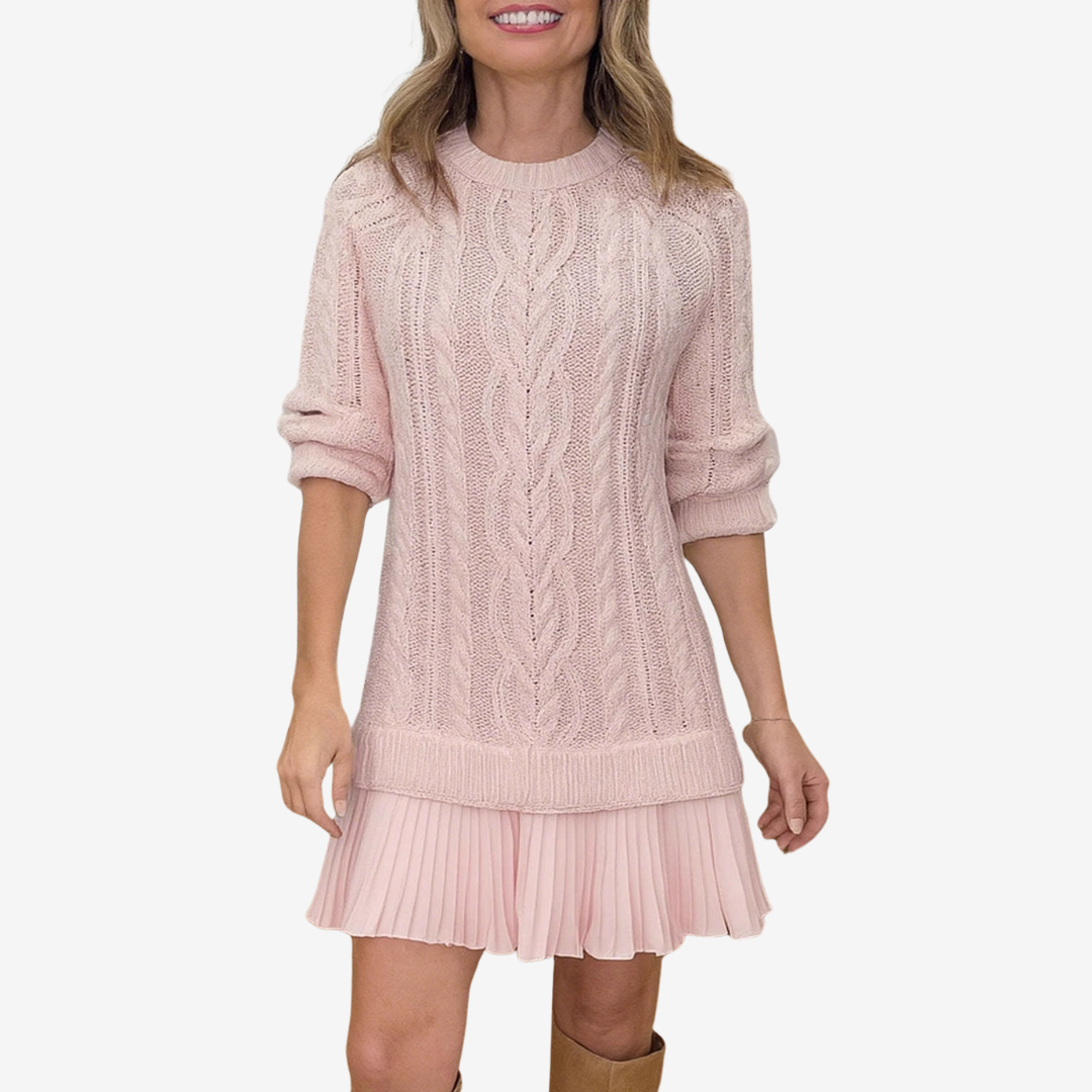 Women's Knit Dress for Holiday Parties in Pink