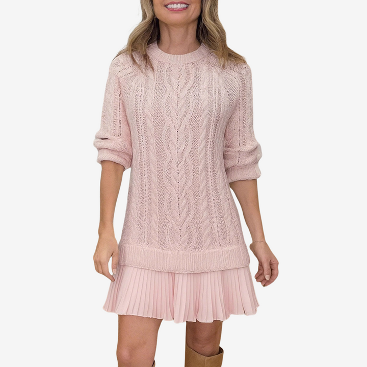 Women's Knit Dress for Holiday Parties in Pink