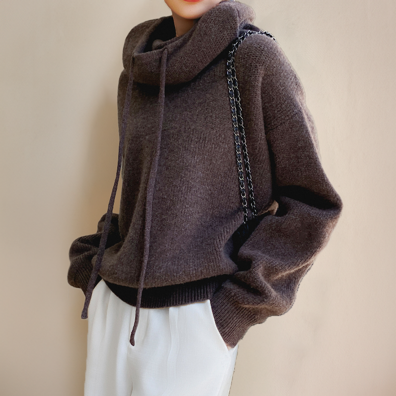 Women's Knit Pullover with Shawl Collar (8)