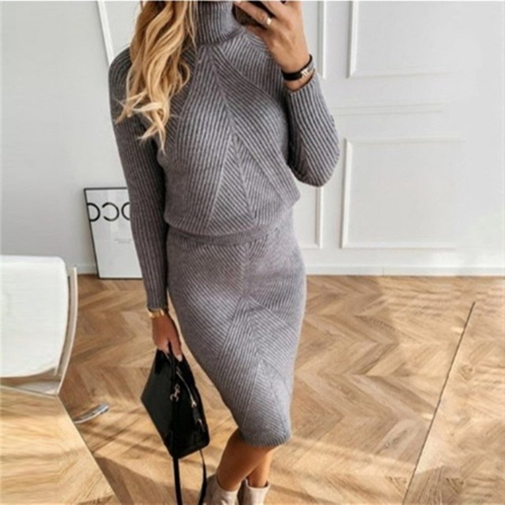 Women's Knit Sweater Dress for Fall Holidays (2)