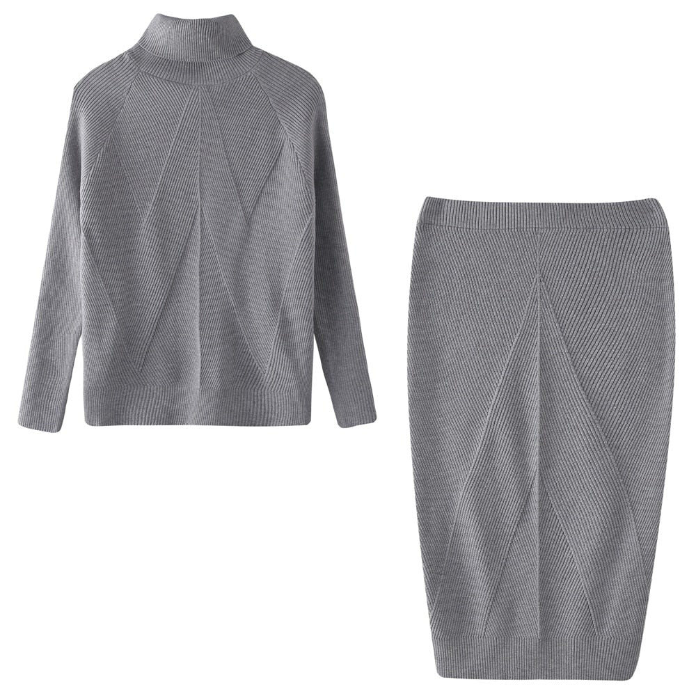 Women's Knit Sweater Dress for Fall Holidays in Grey