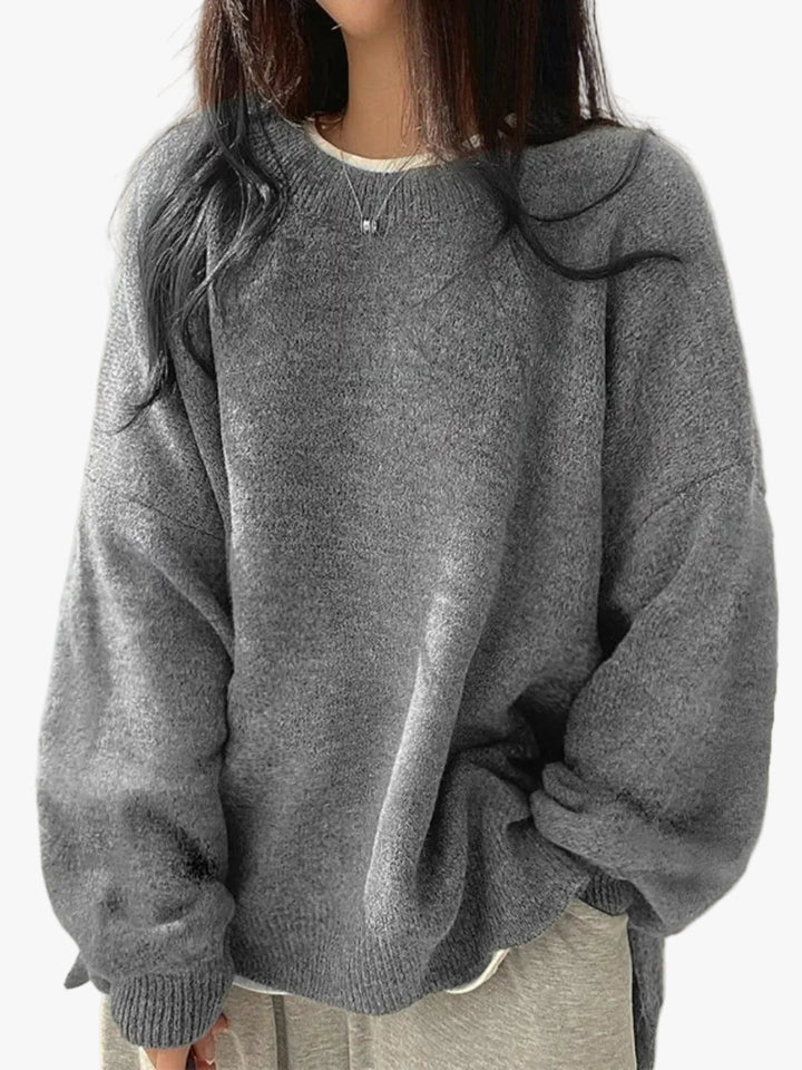 Women's Knit Sweaters for Fall Layering in Grey