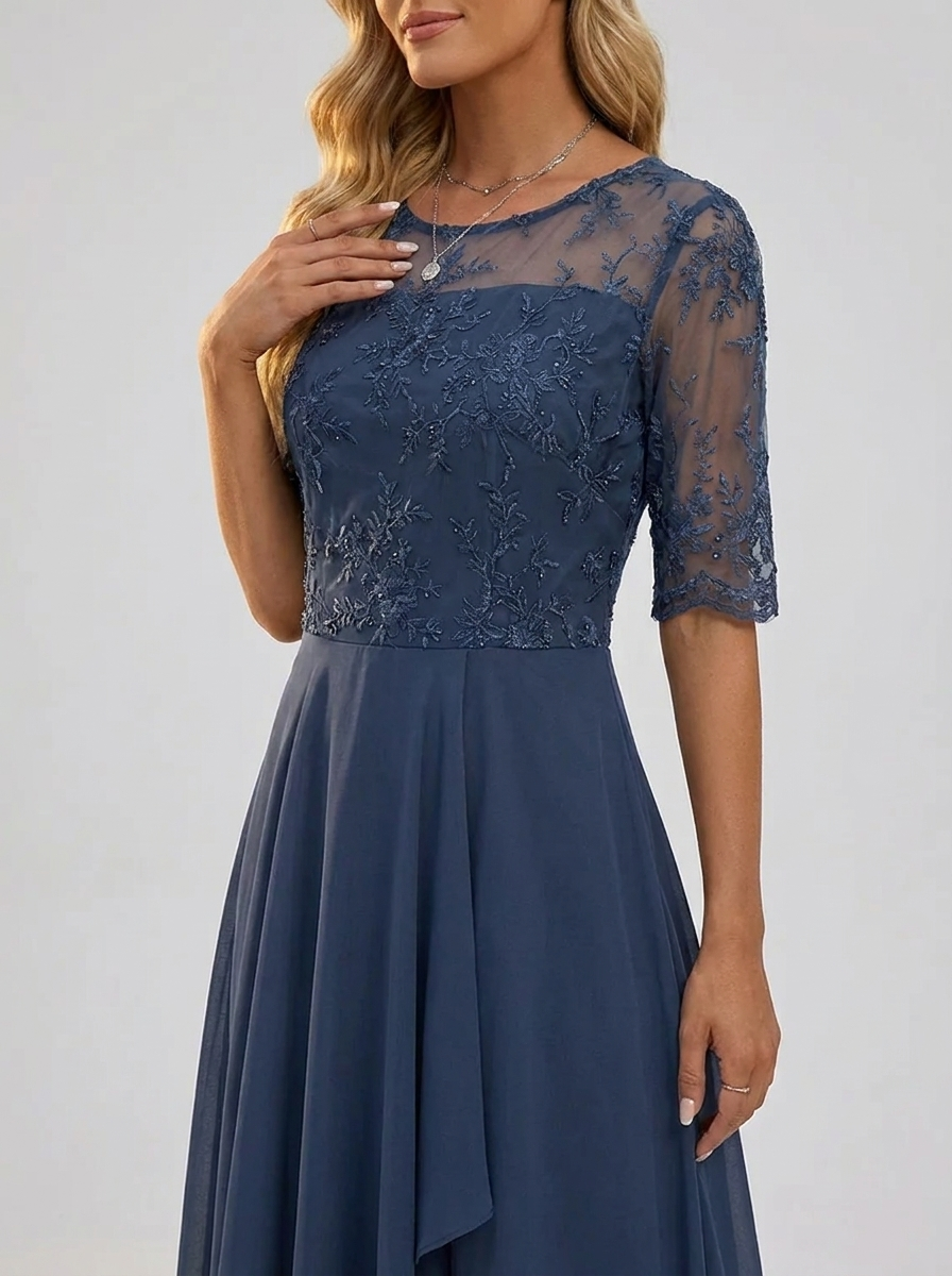 Women's Lace Midi Dress for Fall Weddings (3)