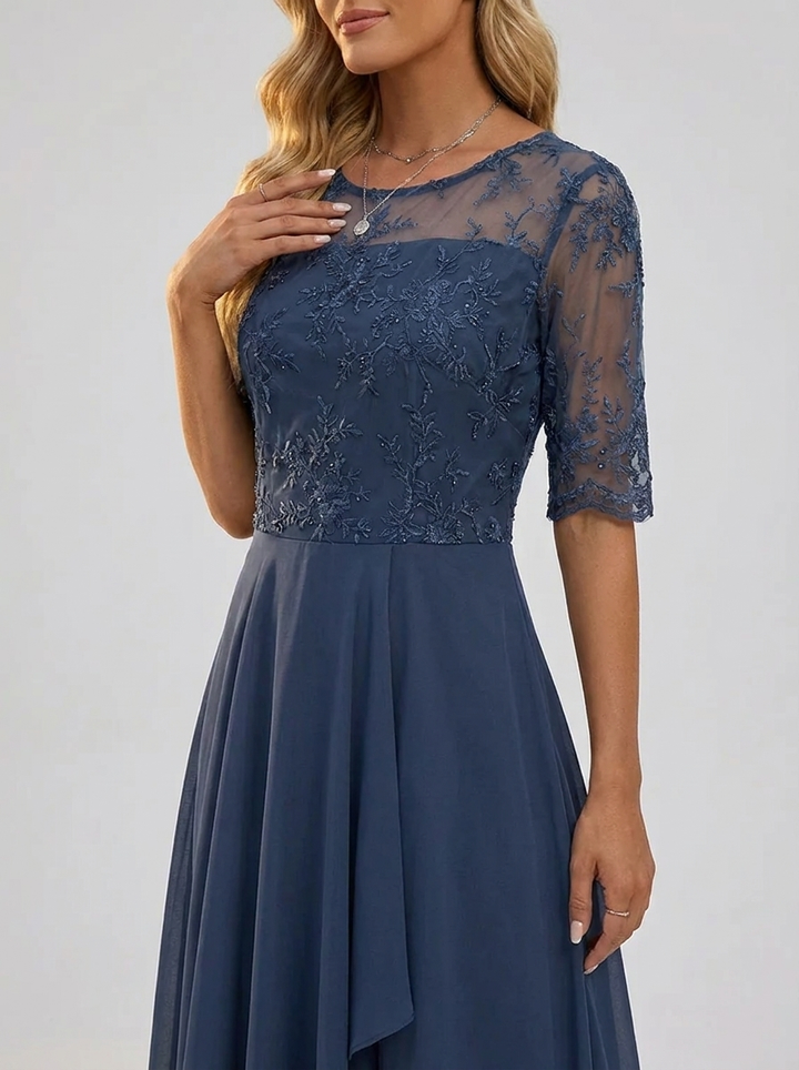 Women's Lace Midi Dress for Fall Weddings (3)