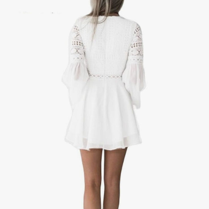Women's Lace Mini Fall Wedding Guest Dress (8)