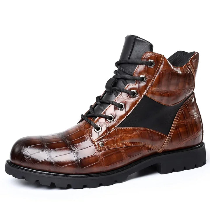 Women's Lace-Up Crocodile Boots for Fall (8)