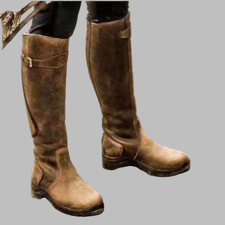 Women's Leather Boots Perfect for Fall Fashion in Brown