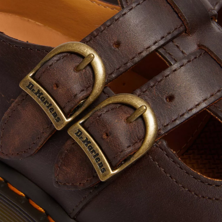 Women's Leather Flats Adjustable Double Strap (10)