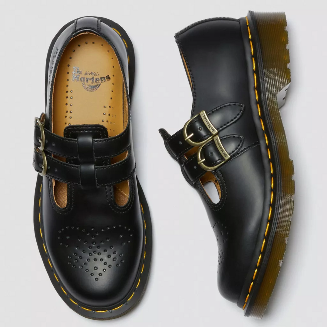 Women's Leather Flats Adjustable Double Strap (8)