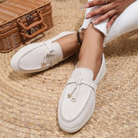 Emma | Women's Leather Flats Casual Slip-On