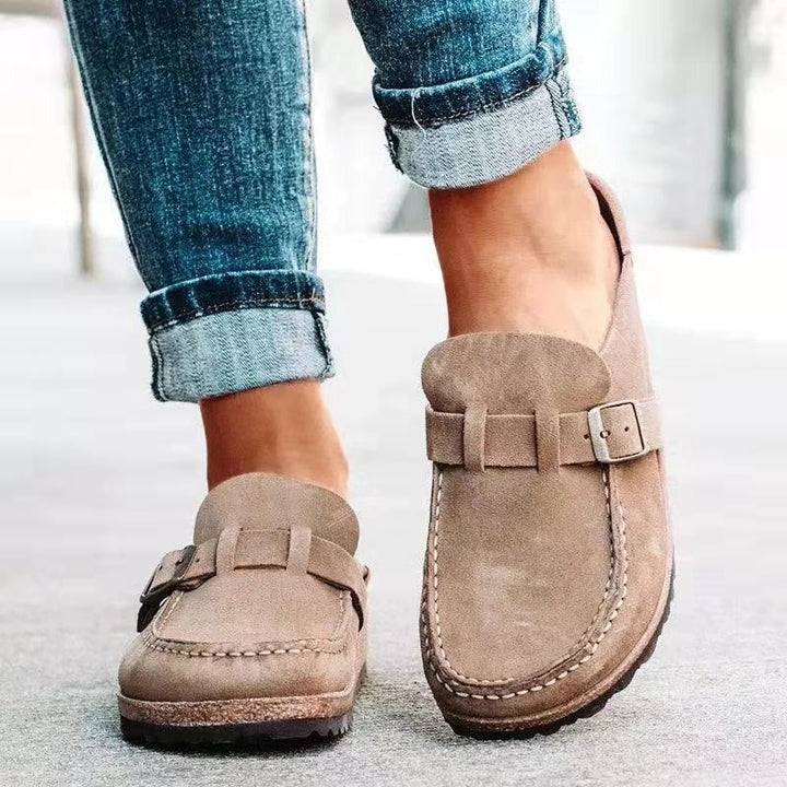 Women's Leather Flats for Everyday Elegance in Beige