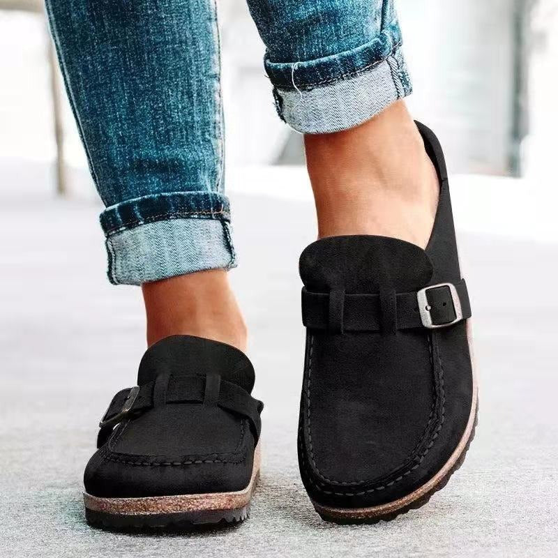 Women's Leather Flats for Everyday Elegance in Black