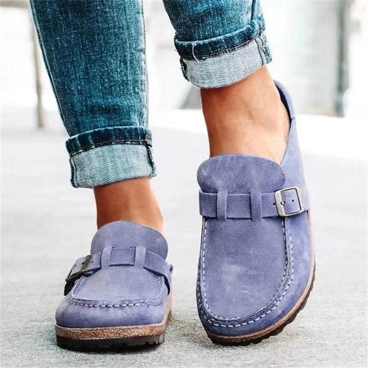 Women's Leather Flats for Everyday Elegance in Purple