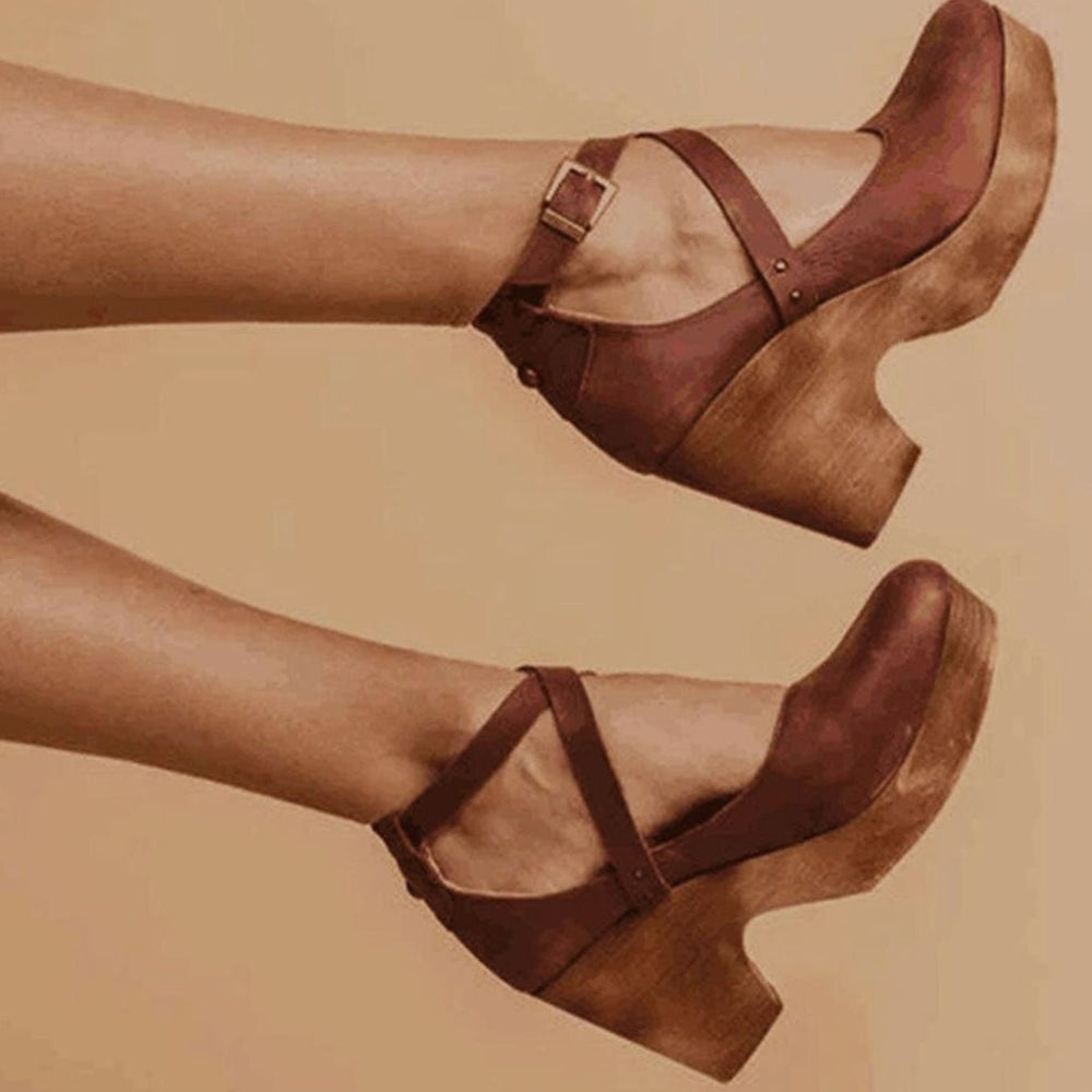 Women's Leather Flats Mary Jane (2)