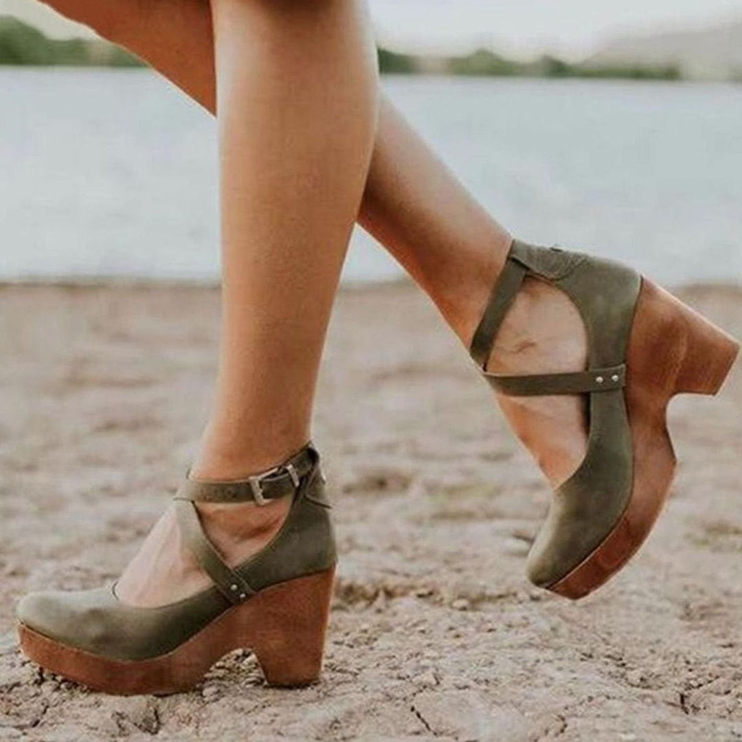 Women's Leather Flats Mary Jane (5)