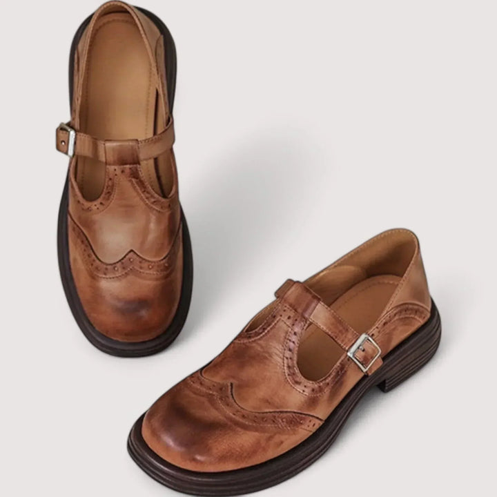 Women's Leather Flats Mary Jane Elegant Everyday (3)