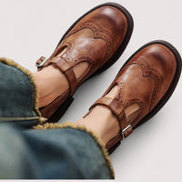 Nora | Women's Leather Flats Mary Jane Elegant Everyday
