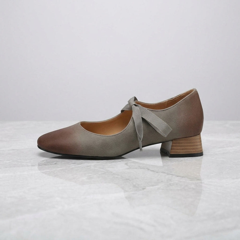 Women's Leather Flats Mary Jane Shoes (2)