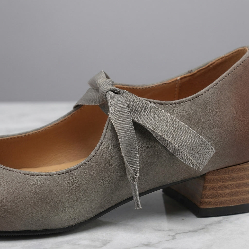 Women's Leather Flats Mary Jane Shoes (3)