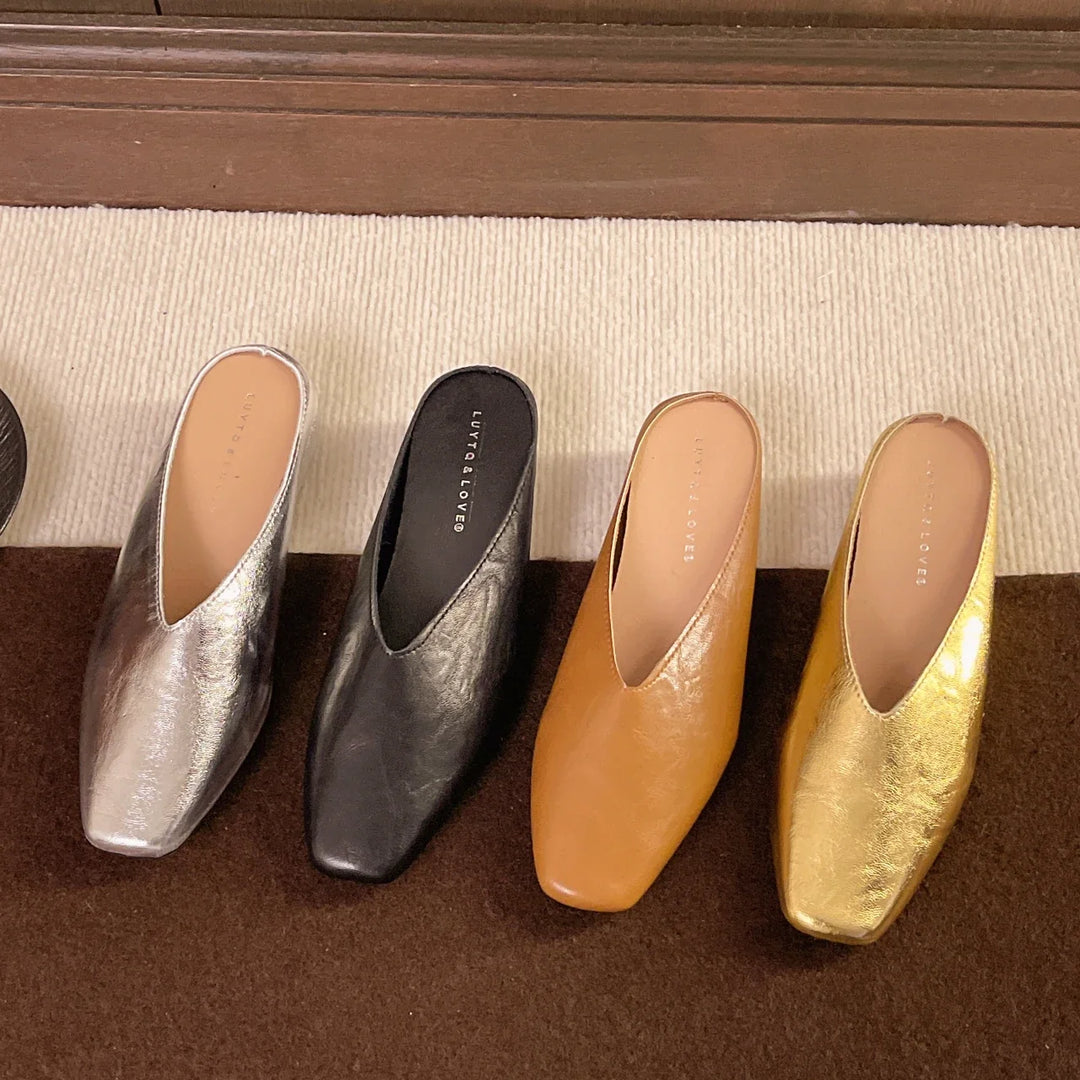 Women's Leather Flats Slip-On (12)