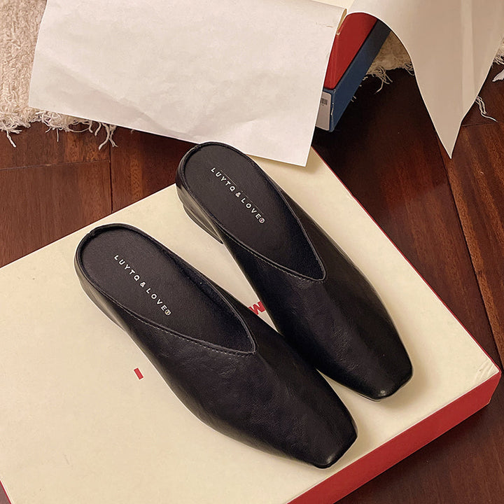Women's Leather Flats Slip-On (4)