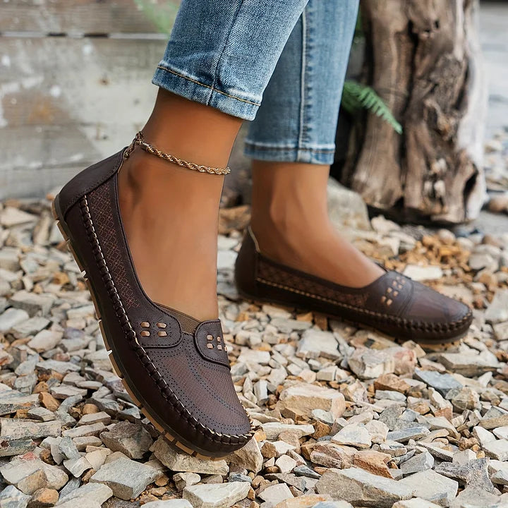 Women's Leather Flats Slip-On Everyday Comfort (10)