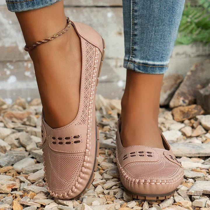 Women's Leather Flats Slip-On Everyday Comfort (13)