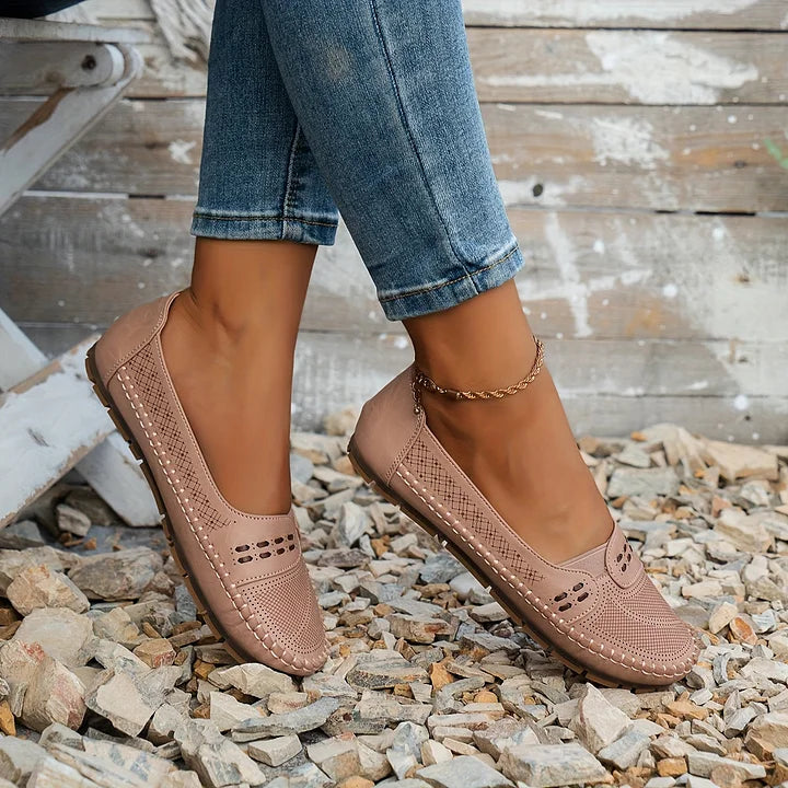 Women's Leather Flats Slip-On Everyday Comfort (15)