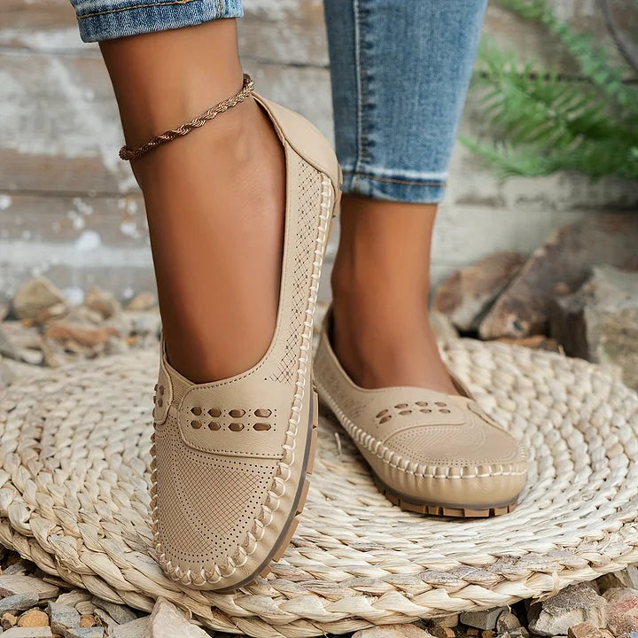 Women's Leather Flats Slip-On Everyday Comfort (5)