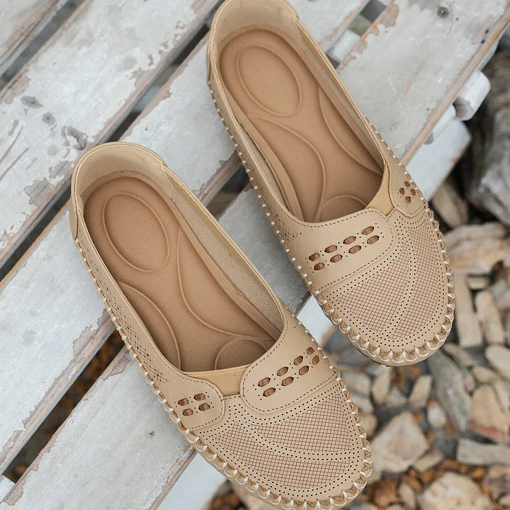 Women's Leather Flats Slip-On Everyday Comfort (7)