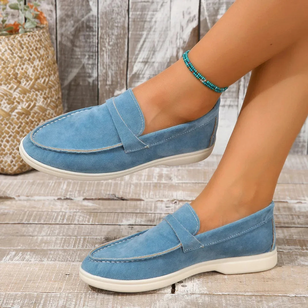 Women's Leather Flats with Elegant Suede Comfort (11)