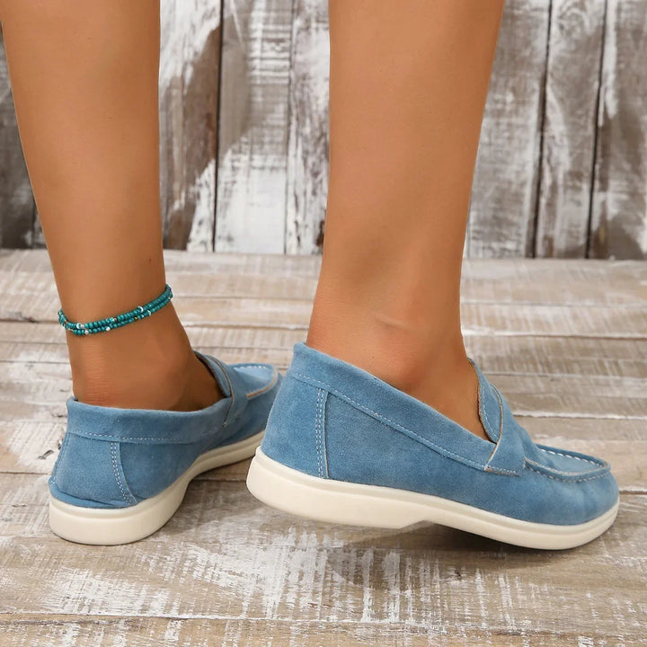 Women's Leather Flats with Elegant Suede Comfort (12)