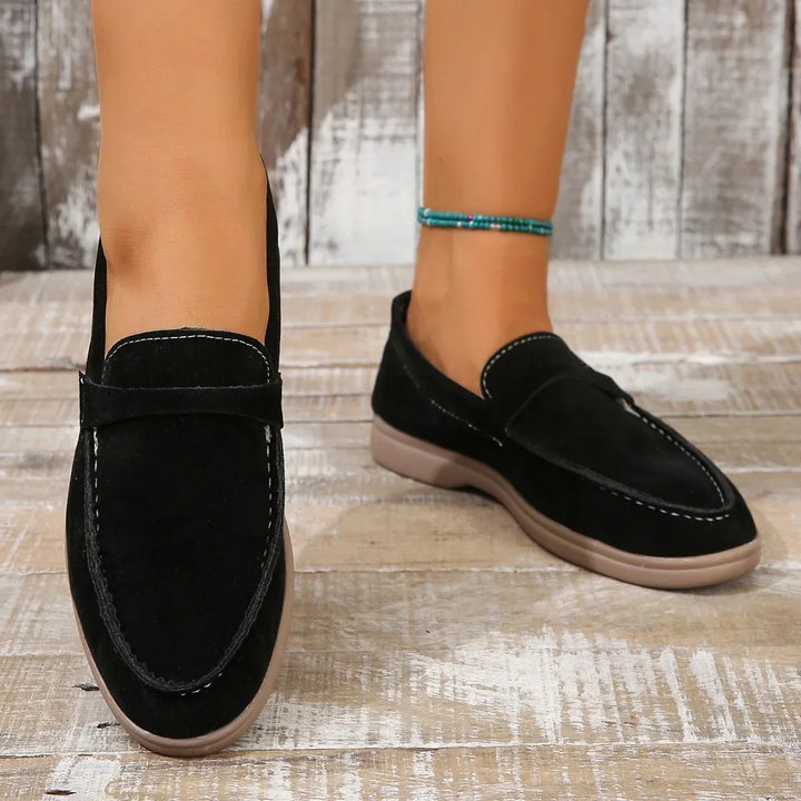 Women's Leather Flats with Elegant Suede Comfort (14)