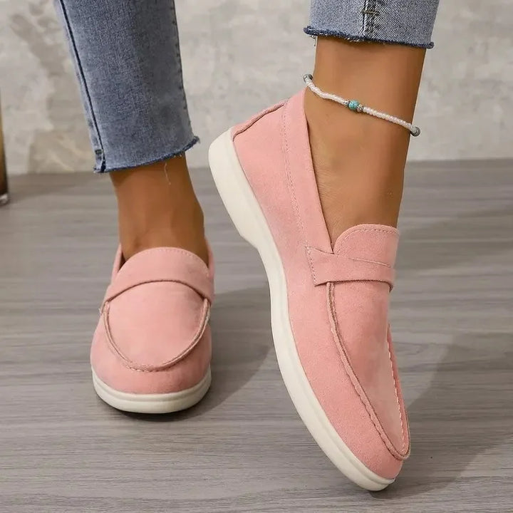 Women's Leather Flats with Elegant Suede Comfort (8)