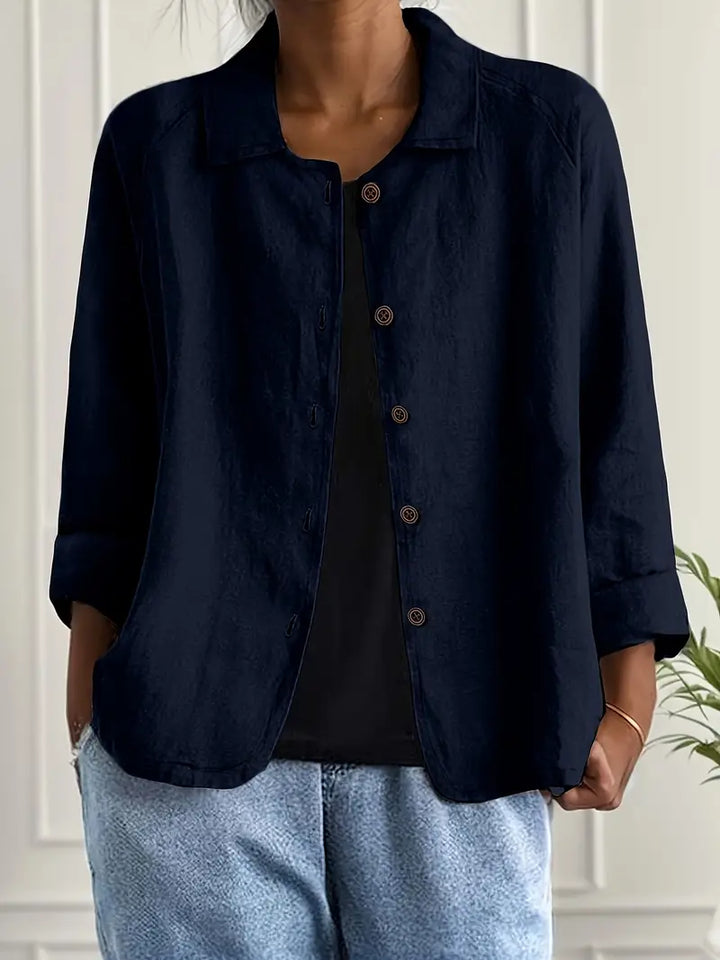 Women's Lightweight Cardigan for Everyday Elegance in Dark Blue