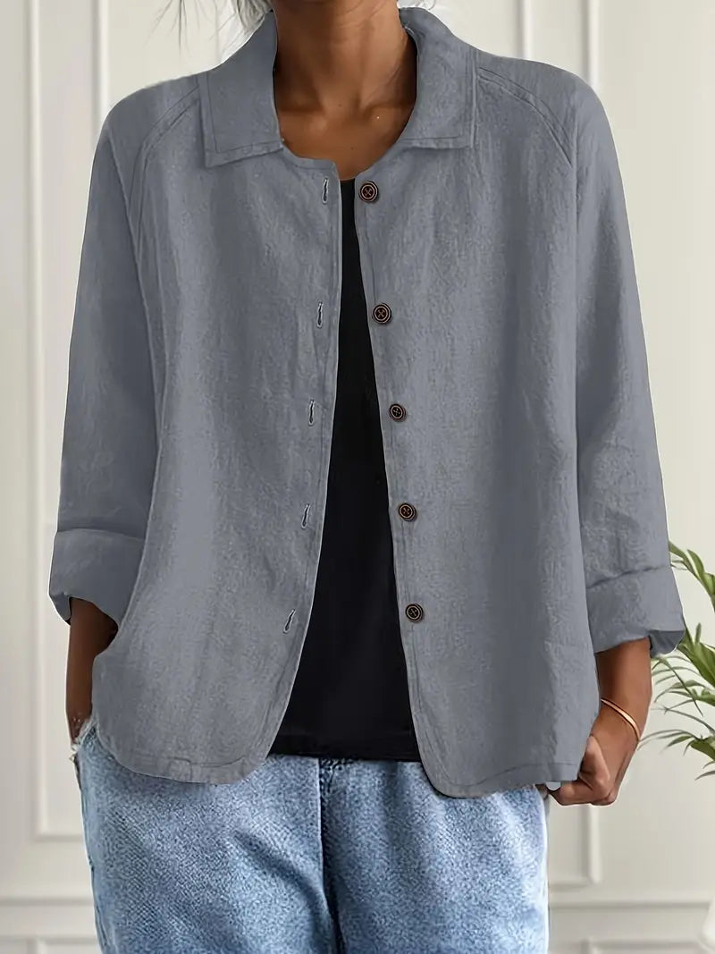 Women's Lightweight Cardigan for Everyday Elegance in Light Grey