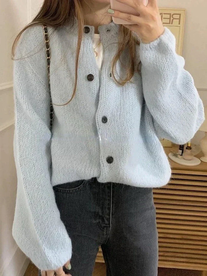 Women's Lightweight Cardigan for Everyday Layering in Light Blue
