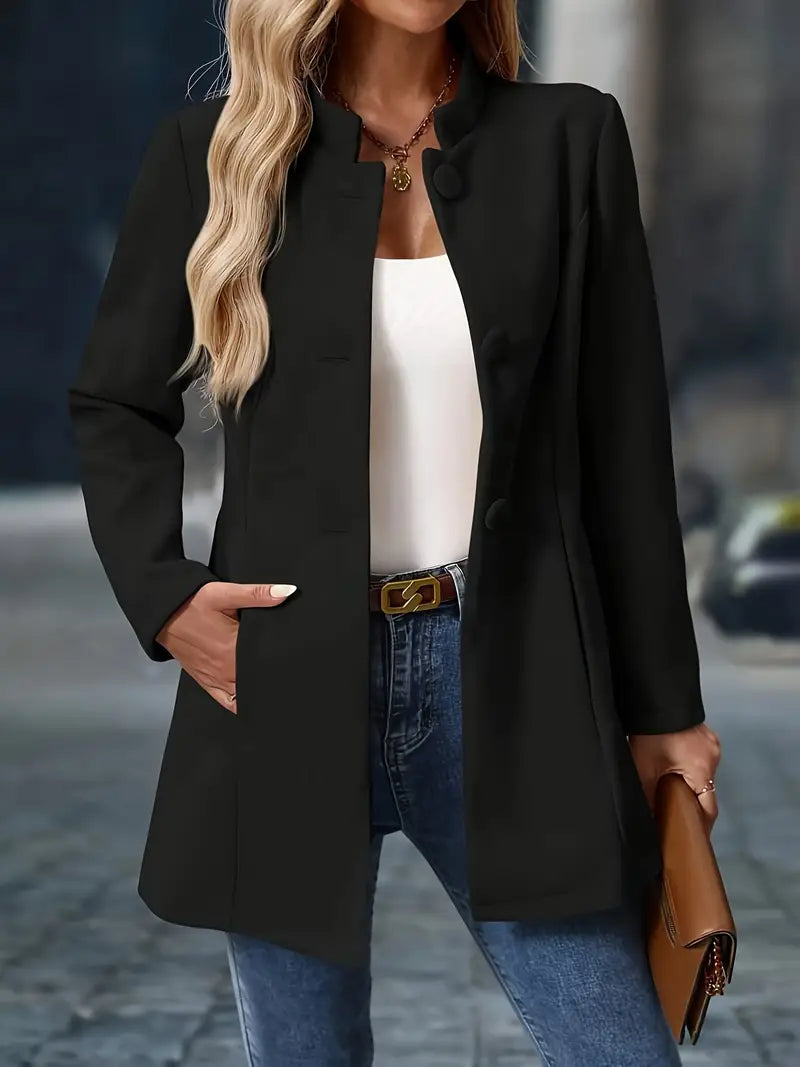 Women's Lightweight Elegant Jacket for Fall in Black