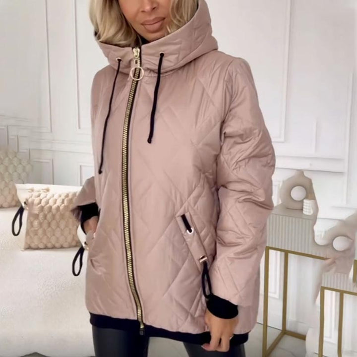 Women's Lightweight Hooded Autumn Jacket in Pink