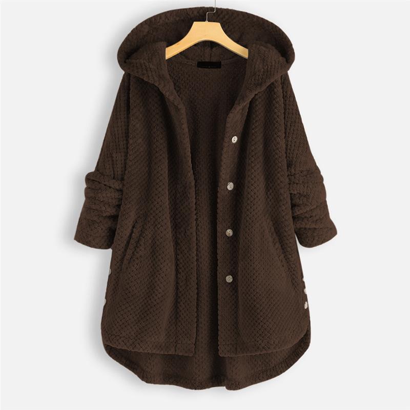 Women's Lightweight Hooded Jacket for Autumn in Kaffee