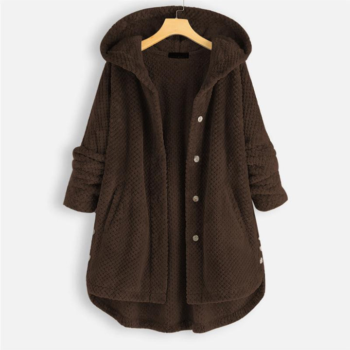 Women's Lightweight Hooded Jacket for Autumn in Kaffee