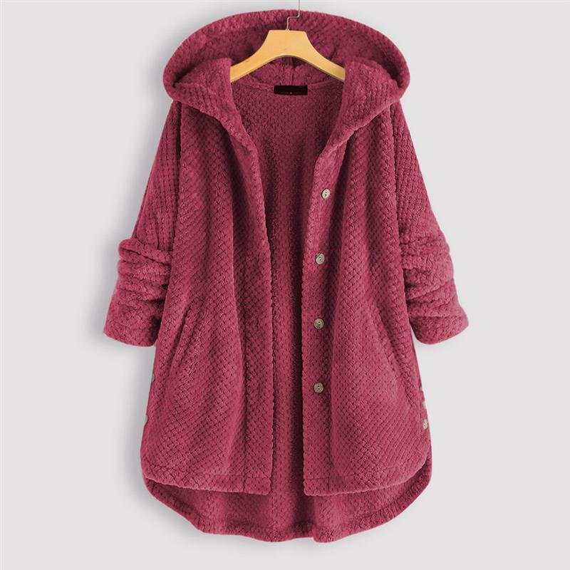 Women's Lightweight Hooded Jacket for Autumn in Wine