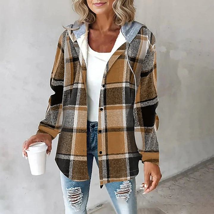 Women's Lightweight Insulated Jacket for Autumn in Brown