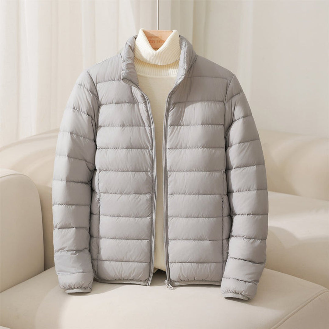 Women's Lightweight Puffer Jacket for Everyday Wear in Grey