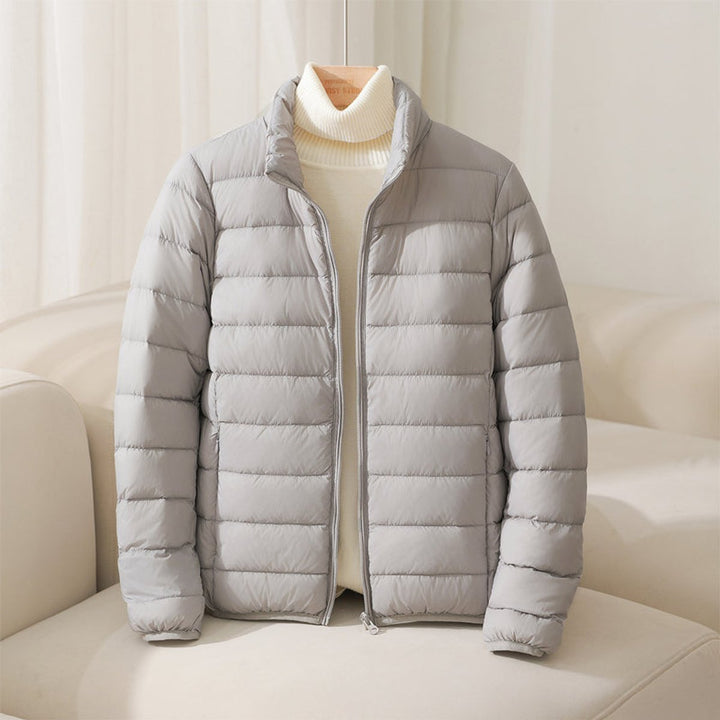 Women's Lightweight Puffer Jacket for Everyday Wear in Grey