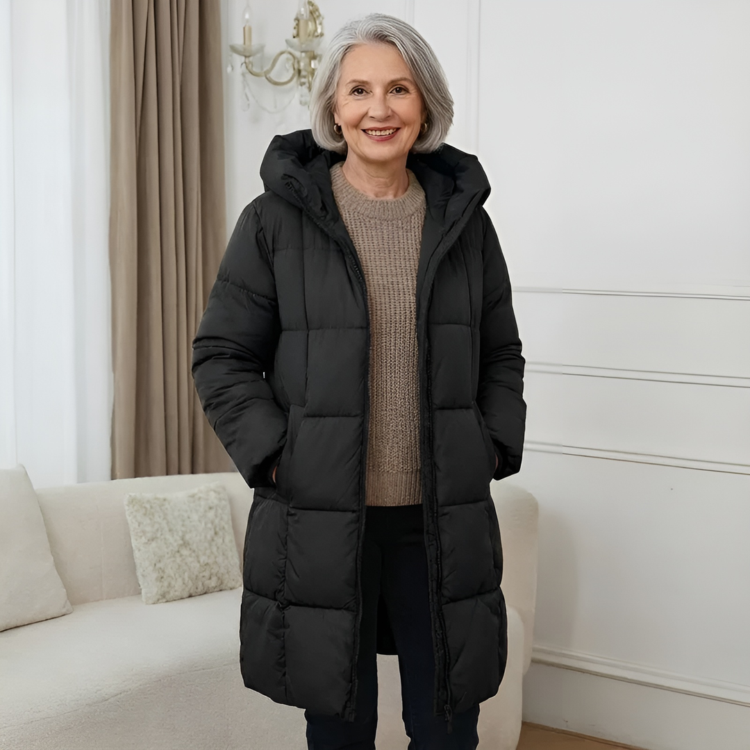 Women's Lightweight Puffer Jacket for Fall in Black