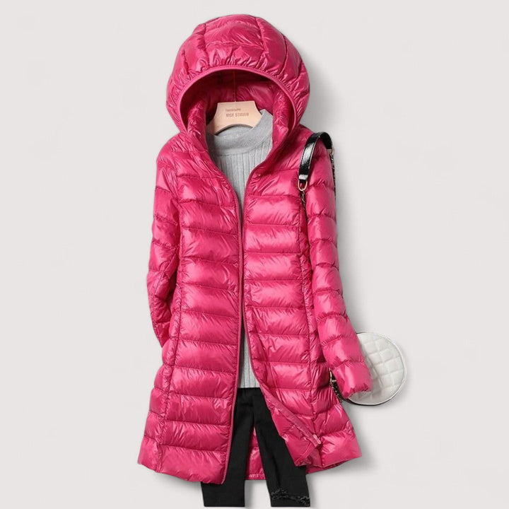 Women's Lightweight Tailored Jacket for Autumn in Fuchsia