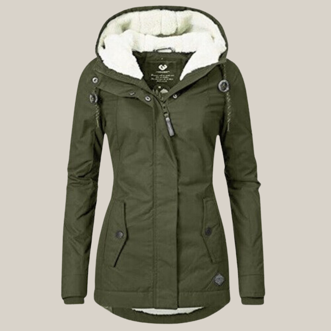 Women's Lightweight Warm Fall Jacket in Green